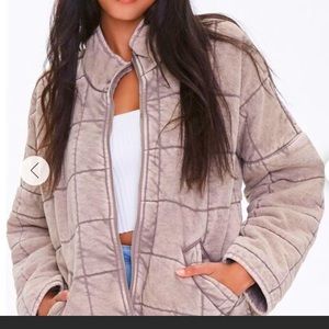 Grey quilted jacket